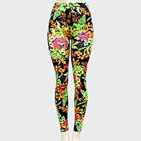 Floral Print Patterns Fashion Leggings