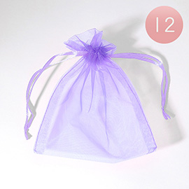 12PCS - 5.5 X 6.5 Ribboned Organza Gift Bags
