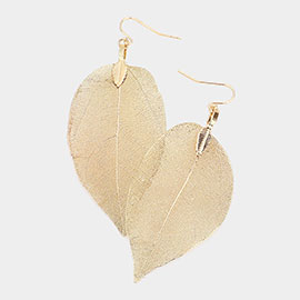 NATURE INSPIRE DIPPED LEAF EARRINGS