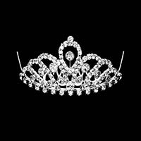 Mini Crystal Rhinestone Pave Princess  Tiara