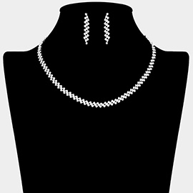 Rhinestone Paved Necklace