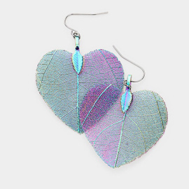 Gold Dipped Sterling Silver Post Textured Heart Earrings