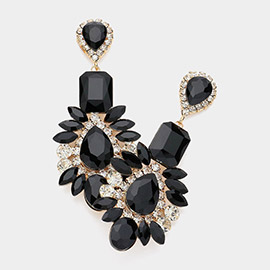 Multi Stone Evening Earrings
