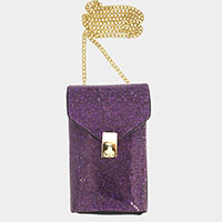 Bling Rectangle Crossbody Cellphone Bag
