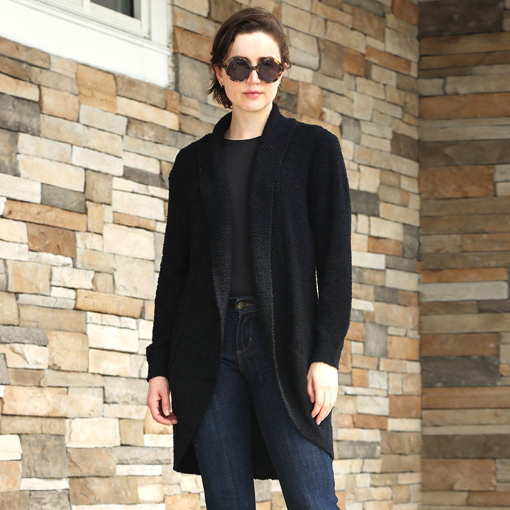 Solid Open Cardigan