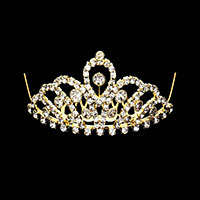 Mini Crystal Rhinestone Pave Princess  Tiara
