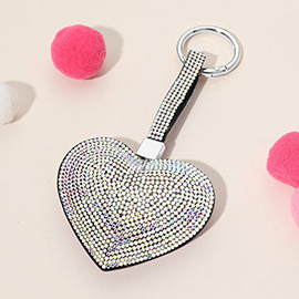Bling Studded Heart keychain / Bag Charm
