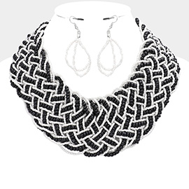Braided Seed Beaded Necklace