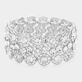 Bubble Stone Stretch Evening Bracelet