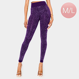 High-Waisted Bling Studded Leggings