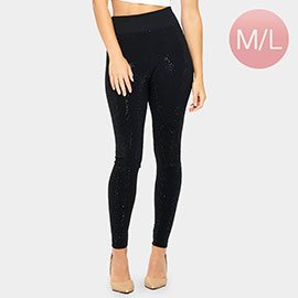 High-Waisted Bling Studded Leggings
