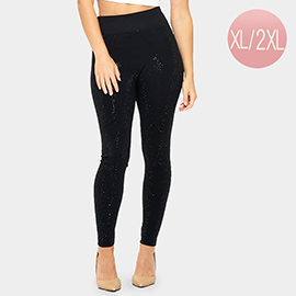 Plus Size High-Waisted Bling Studded Leggings