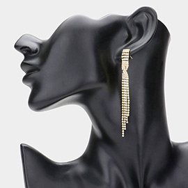 Rhinestone Fringe Earrings