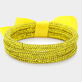 3PCS - Rhinestone Pave Bangle Layered Bracelets