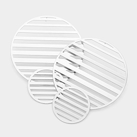 Double Flat Circe Cut Out Earrings
