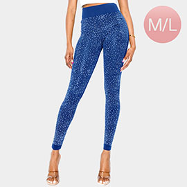 High-Waisted Bling Studded Leggings