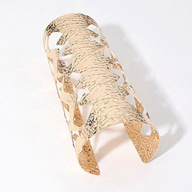 Hammered Metal Cut Out Arm Cuff Bracelet