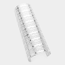 Textured Metal Cut Out Arm Cuff Bracelet