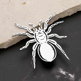 Stainless Steel Cut Out Spider Pin Brooch
