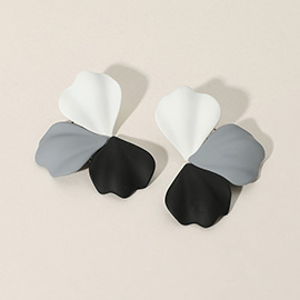 Matte Colored Petal Earrings
