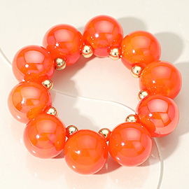 Chunky Iridescent Ball Beaded Bracelet