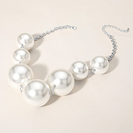 Chunky Pearl Statement Necklace