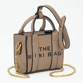 THE MINI BAG Message Pointed Faux Leather Bag Charm / Mini Bag / Crossbody Bag