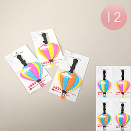 12PCS - Hot Air Balloon Luggage Bag Tags