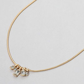 Stone Cluster Beaded Necklace