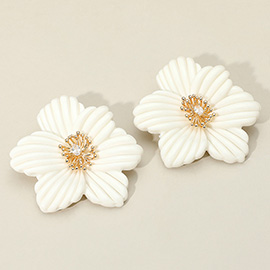 Oversized Resin Flower Earrings