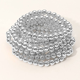 10PCS - Metal Ball Beaded Stretch Multi Layered Bracelets
