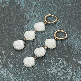Shell Link Drop Dangle Earrings
