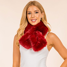 Soft Faux Fur Plush Wrap Scarf