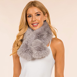 Soft Faux Fur Plush Wrap Scarf