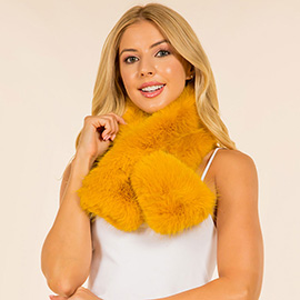 Soft Faux Fur Plush Wrap Scarf