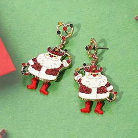 Cowboy Santa Earrings