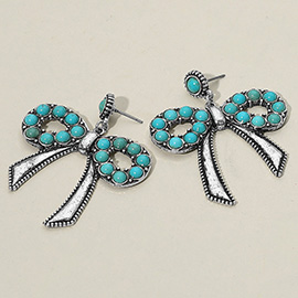 Vintage Bow Dangle Earrings