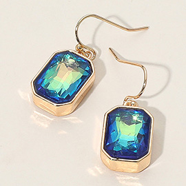 Iridescent Faceted Drop Dangle Earrings