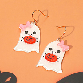 Resin Cute Halloween Ghost Dangle Earrings