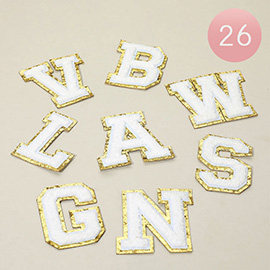 26PCS - Iron On Decorative Monogram Applique Patch