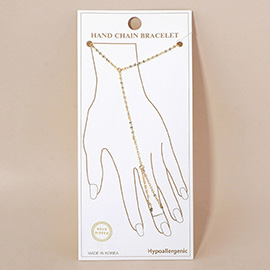 Gold Dipped Delicate Hand Chin Bracelet