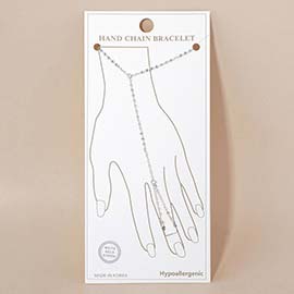 Gold Dipped Delicate Hand Chin Bracelet