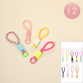 12PCS - Braided Loop Keychains