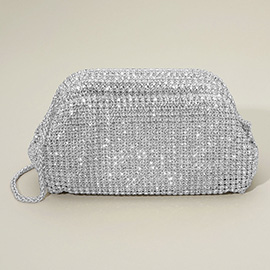 Mesh Bling Rhinestone Evening Clutch Bag / Crossbody Bag