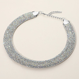 Rhinestone Paved Chunky Chain Necklace