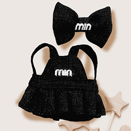 Mini Doll Matching Bow Chic Dress Outfit Set