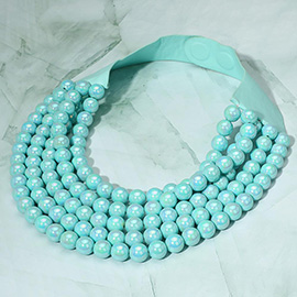 Multistrand Beaded Statement Magnetic Necklace