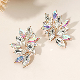 Marquise Stone Cluster Embellished Evening Earrings