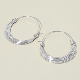 Multi Metal Wire Hoop Earrings