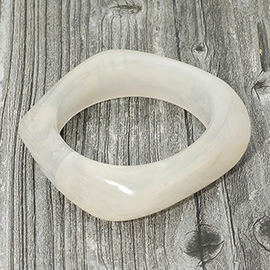 Abstract Square Celluloid Acetate Bangle Bracelet
